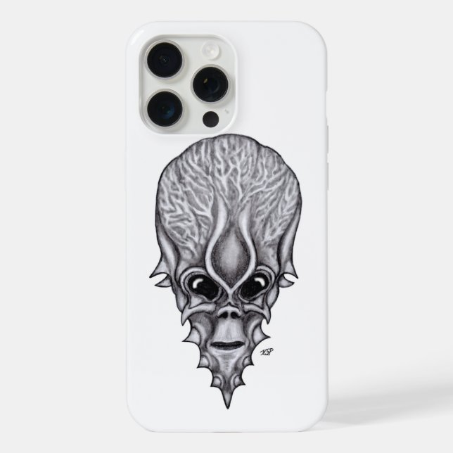 Funda Para iPhone Alien Face , reconstrucción facial de cráneo afric (Reverso )