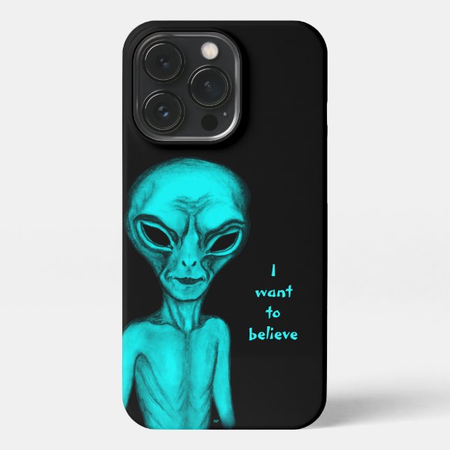 Funda Para iPhone Alien, quiero creer (Reverso)