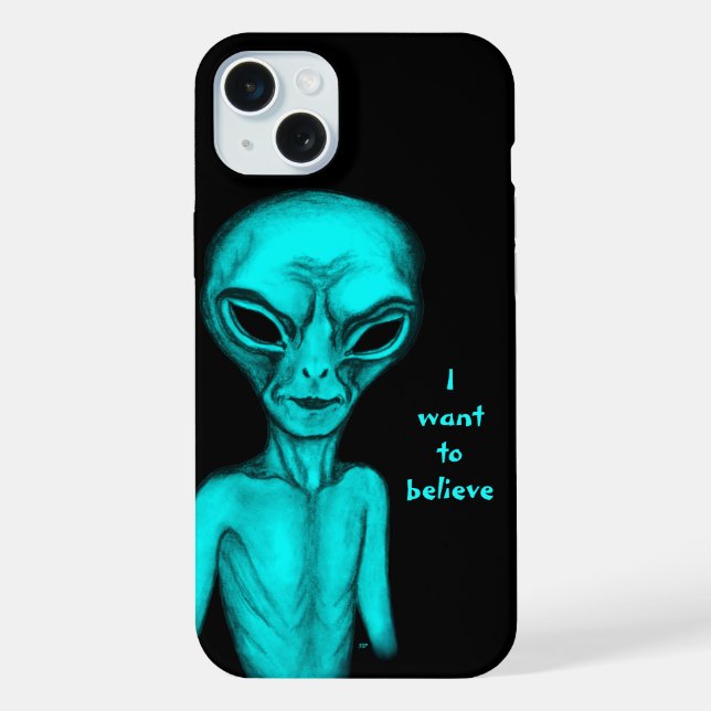 Funda Para iPhone Alienígena, quiero creer (Reverso )