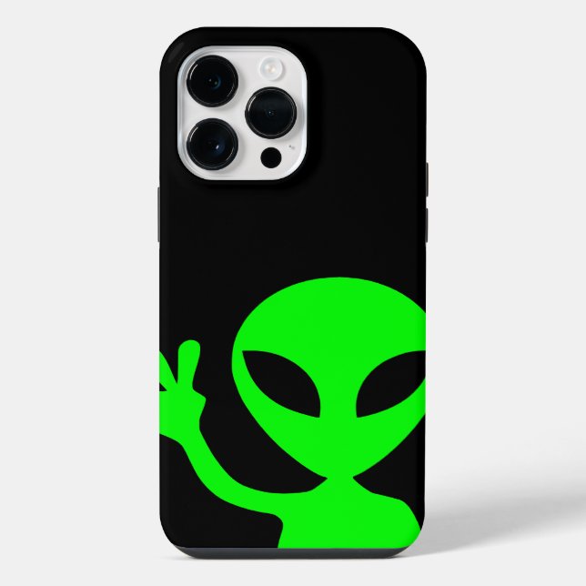 Funda Para iPhone Alienígena verde (Reverso )