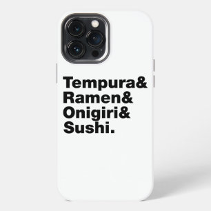 Funda Para iPhone 13 Pro Max Alimentos japoneses Tempura y Ramen y Onigiri y Su