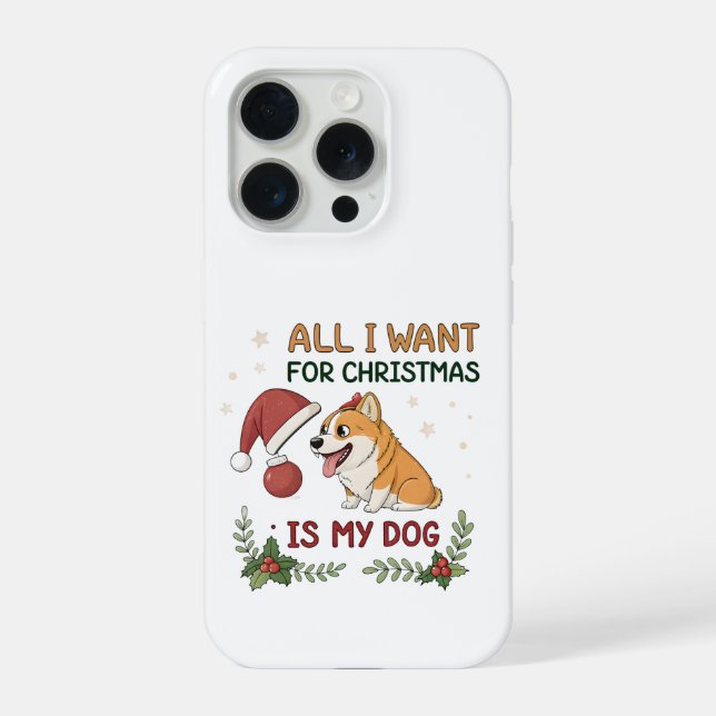 Funda Para iPhone All I Want for Christmas Is My Dog Art (Reverso )
