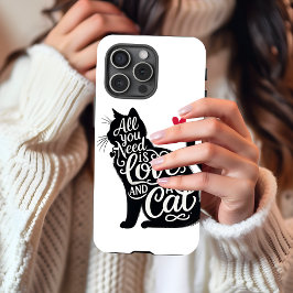Funda Para iPhone 14 All You need is Love and a Cat iPhone Case