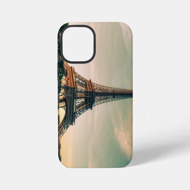 Funda Para iPhone almohada de la torre Eiffel (Reverso )