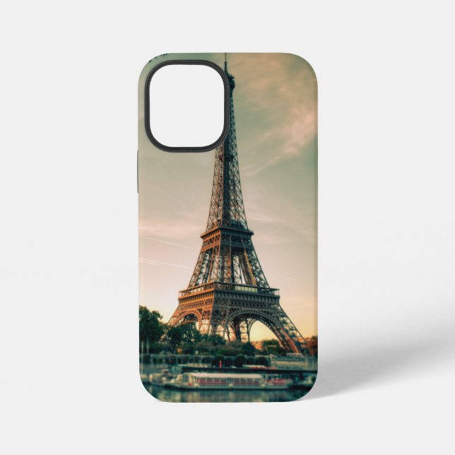 Funda Para iPhone almohada de la torre Eiffel (Reverso )