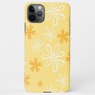 Funda Para iPhone 11Pro Max almohada floral blanca y marrón
