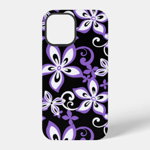 FUNDA PARA iPhone 12 ALOHA HAWAII (NEGRO/MORADO)