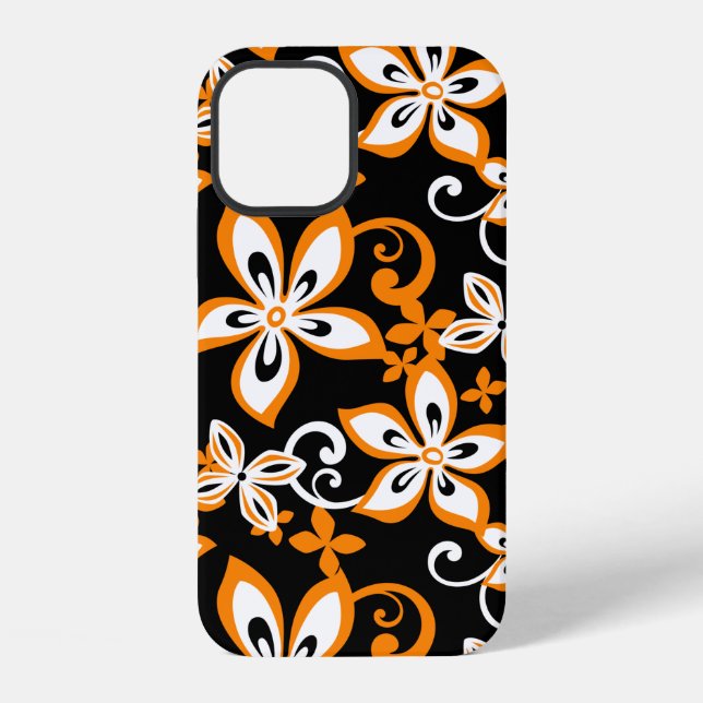 FUNDA PARA iPhone ALOHA HAWAII (NEGRO/NARANJA) (Reverso )