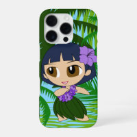 Aloha Honeys Palms Chica Hula Pelo Azul Hawaiano