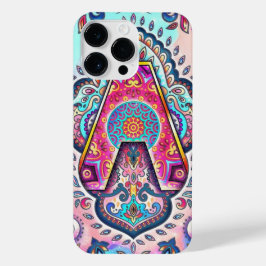 Funda Para iPhone 14 Pro Max Alphabet A mandala