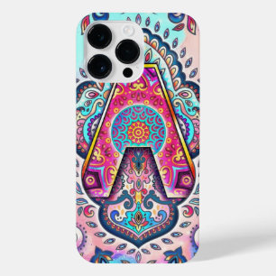 Funda Para iPhone 14 Pro Max Alphabet A mandala