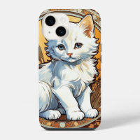 Alphonse Mucha Style Cat