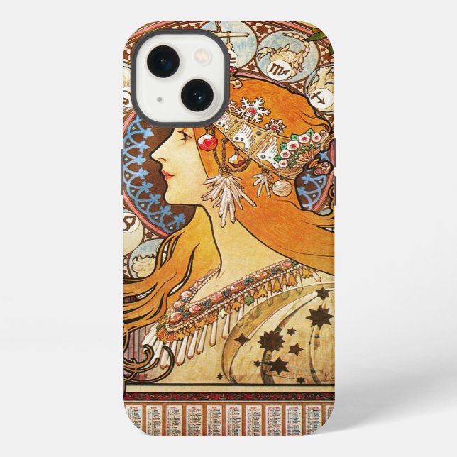 Funda Para iPhone Alphonse Mucha Zodiaco (Reverso )