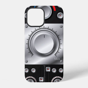 Funda Para iPhone 12 Altavoces rojos con amplificador y perillas de con