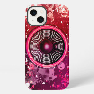 Altavoz de música y salpicaduras de pintura