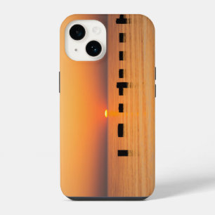 Funda Para iPhone 14 Amanecer en el lago Orange