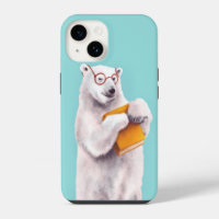 Amante de libros de oso polar friki