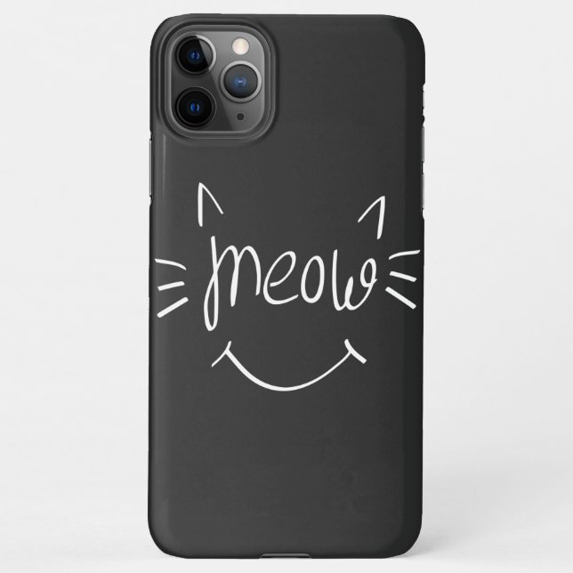 Funda Para iPhone Amante de los Gatos Miau    (Reverso)