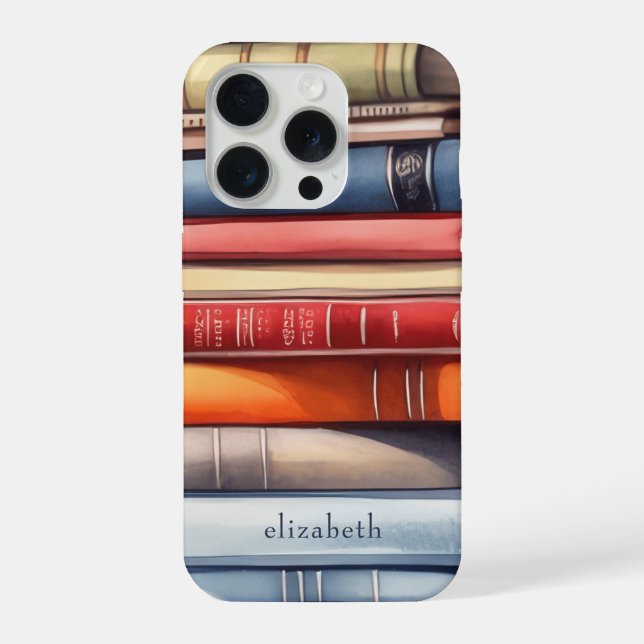 Funda Para iPhone Amante de los libros Estantería personalizada (Reverso )