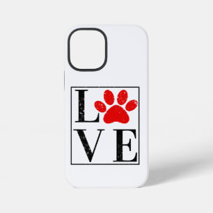 FUNDA PARA iPhone 12 MINI AMANTE DE MASCOTAS DUEÑO DE PERRO HUELLA DE PATA D