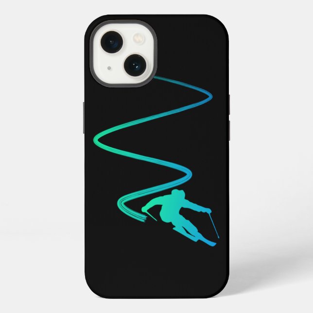 Funda Para iPhone Amante del esquí (Reverso )