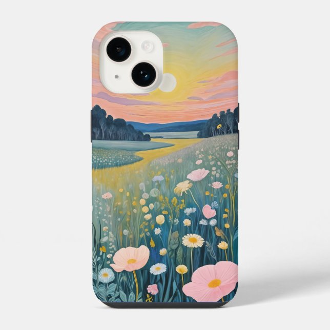 Funda Para iPhone Amapolas al Atardecer (Reverso )