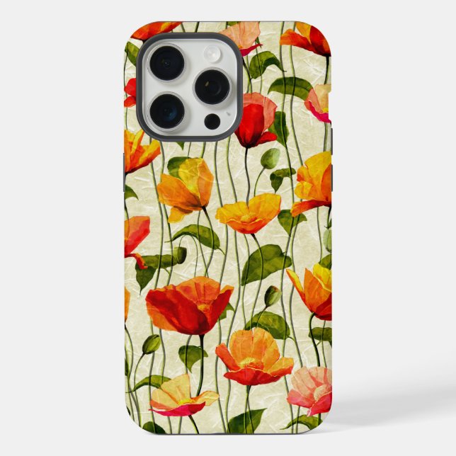 Funda Para iPhone Amapolas Brillantes (Reverso )