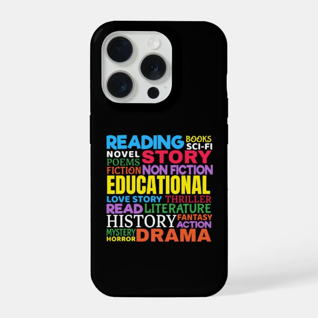 Funda Para iPhone Amar Leer Libros - Arte de Palabras de Género (Reverso )