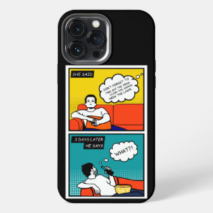 Funda Para iPhone 13 Pro Max amarillo naranja azul Honey Do Rugged Geek Cómics