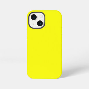 Funda Para iPhone 13 Mini Amarillo Neón Color Sólido