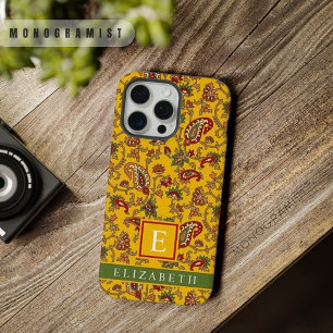 Amarillo Rojo Verde Paisley Personalizable Brillan