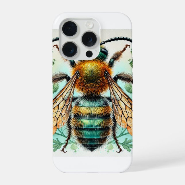 Funda Para iPhone Amegilla Bee 280824IREF228 - Watercolor (Reverso )