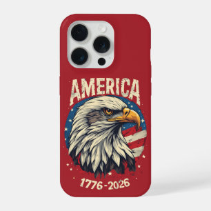 América 1776 2026 Águila Calva Bandera Patriótica