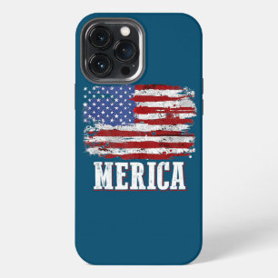 Funda Para iPhone 13 Pro Max América Bandera de EE. UU. 4 de julio Chicos Chica