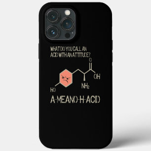 Funda Para iPhone 13 Pro Max Aminoácido para mujeres hombres humor nerd química