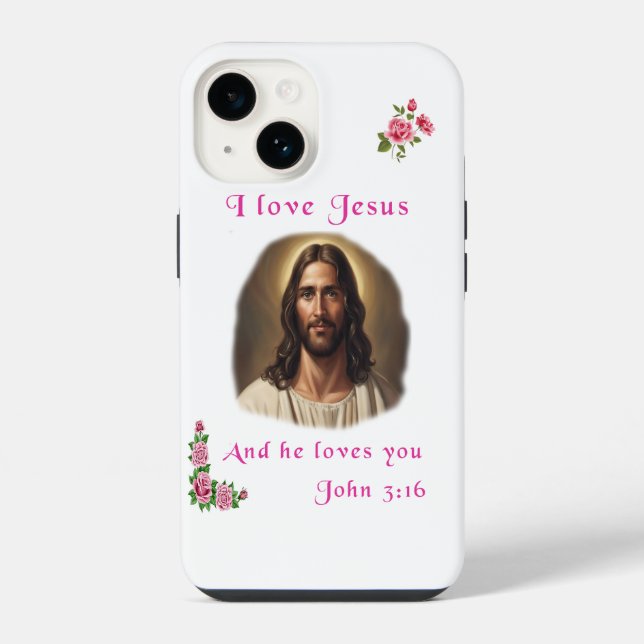 Funda Para iPhone Amo a Jesús (Reverso )