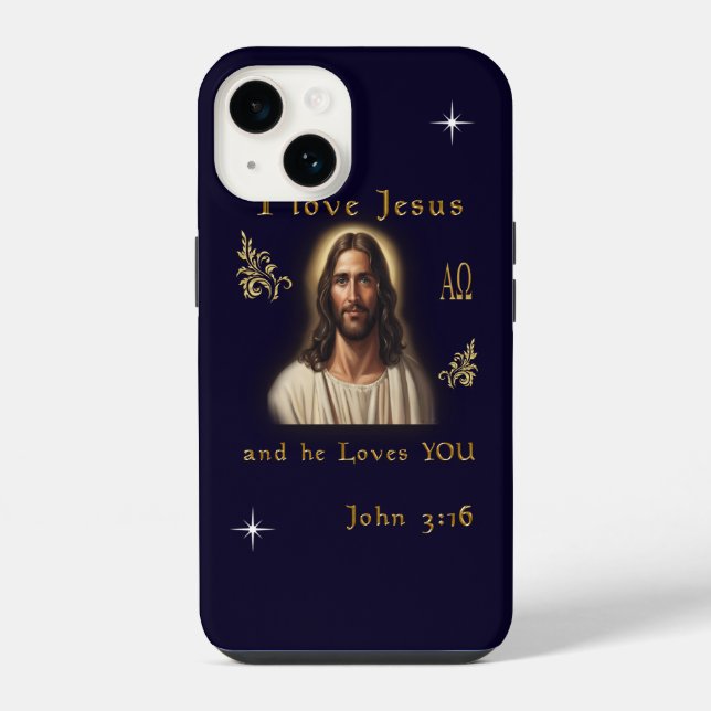 Funda Para iPhone Amo a Jesús (Reverso )