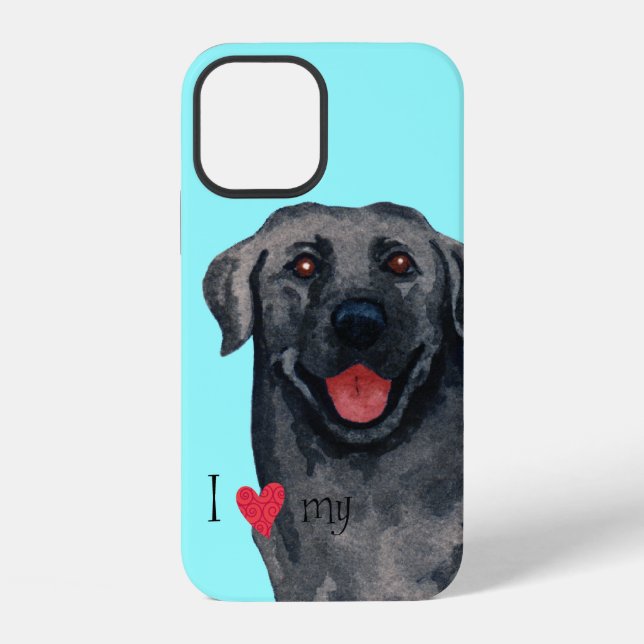 Funda Para iPhone Amo a mi Black Lab (Reverso )