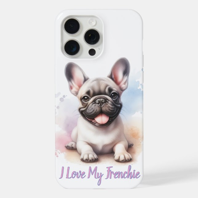 Funda Para iPhone Amo a mi Bulldog Francés (Reverso )
