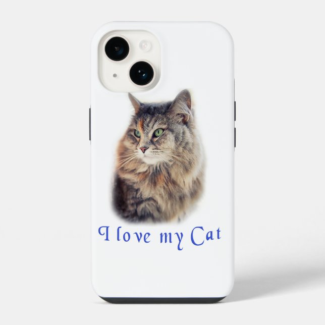 Funda Para iPhone Amo a mi gato (Reverso )