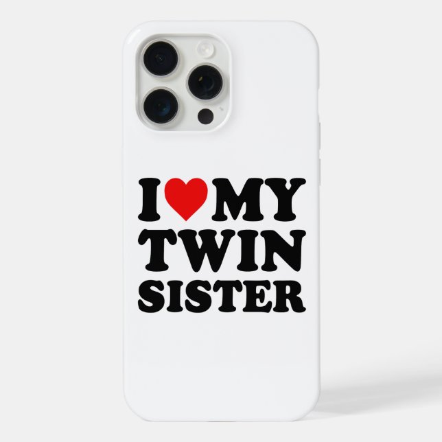 Funda Para iPhone Amo a mi hermana gemela (Reverso )