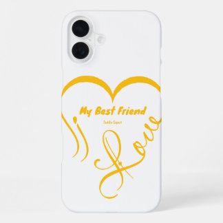 Funda Para iPhone 16 Plus Amo a mi mejor amigo • Experto en abrazos