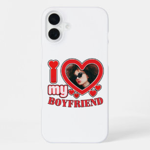 Funda Para iPhone 16 Plus Amo a mi novio Me encanta mi novio