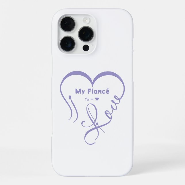 Funda Para iPhone Amo a mi prometido • Tú = ♥ 🫳🏻💍 (Reverso )