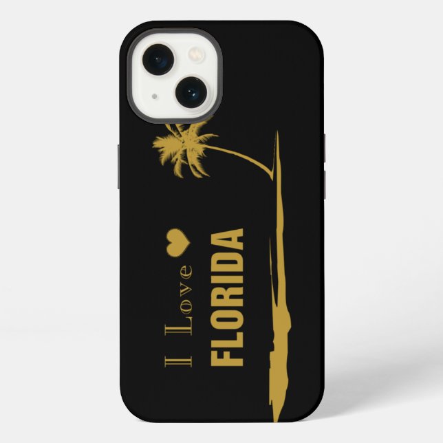 Funda Para iPhone Amo el oro de Florida (Reverso )