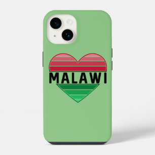 Funda Para iPhone 14 Amo Malawi, corazón malauí