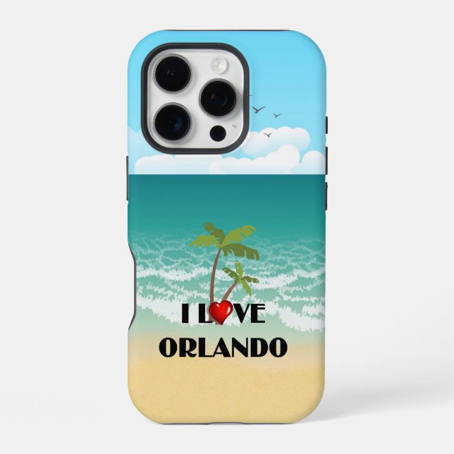 Funda Para iPhone Amo Orlando, Florida (Reverso )