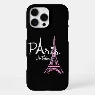 Funda Para iPhone 16 Pro Max Amo París Torre Eiffel Francia Recuerdo Francés