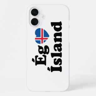 Funda Para iPhone 16 Plus Amo (Quiero) Islandia [Ég Elska Ísland] islandés