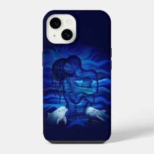 Funda Para iPhone 14 Amor, acto de pasión - pareja con delfín